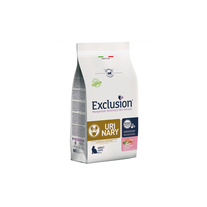 EXCLUSION CAT URINARY MAIALE E RISO 1,5 KG