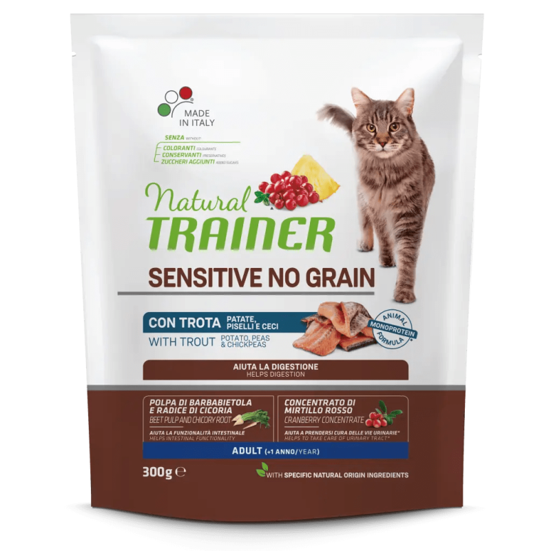 TRAINER NATURAL CAT NO GRAIN TROTA E PATATE 300 GR