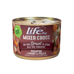 LIFE DOG MIXER CROCC FEGATINI E CUORI DI POLLO LATTINA...