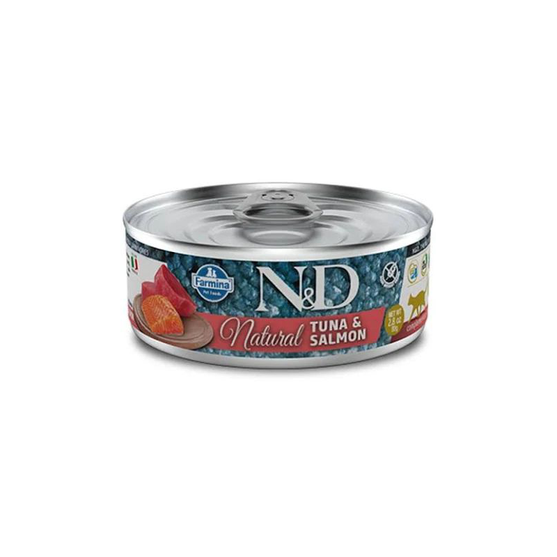 ND CAT NATURAL TONNO E SALMONE 140 GR