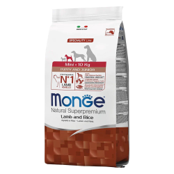 MONGE DOG PUPPY & JUNIOR MINI AGNELLO E RISO 7,5 KG