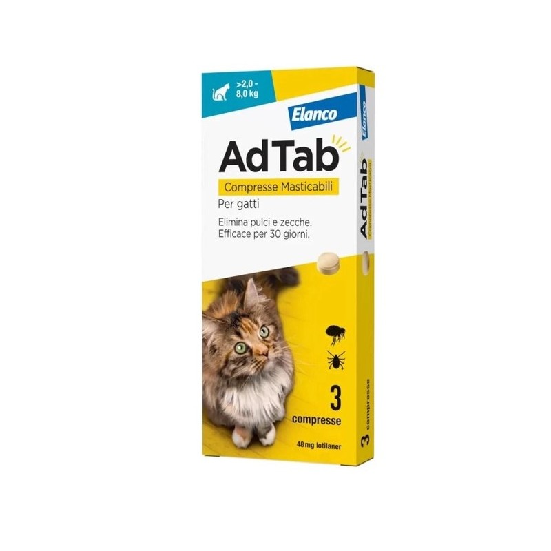 ADTAB GATTO 48 MG AZZURRO 3 COMPRESSE