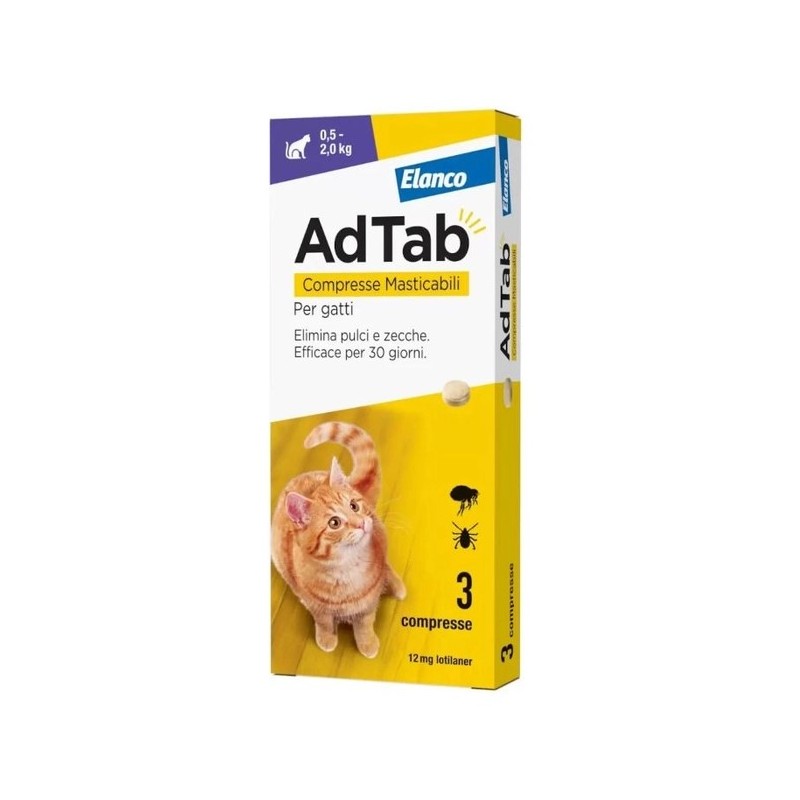 ADTAB GATTO 12 MG VIOLA 3 COMPRESSE