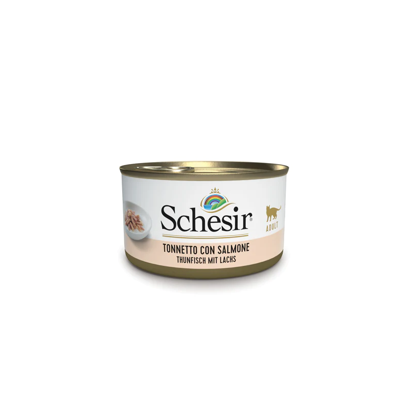 SCHESIR GATTO TONNO E SALMONE LATTINA 85 GR