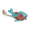 GIOCO CANE PESCE IN PELUCHE CON CORDA E SQUEAKER 24 CM