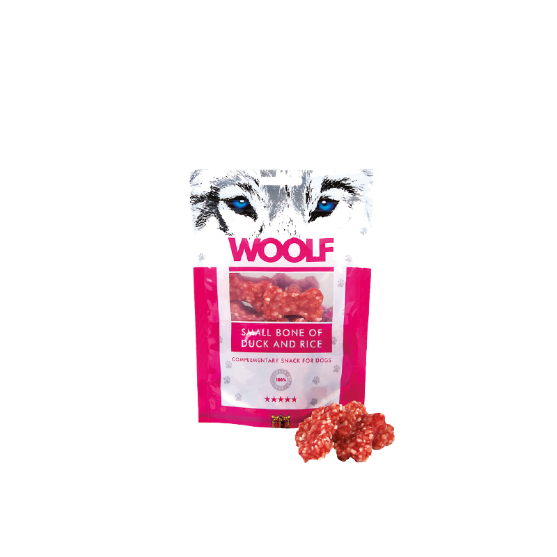 WOOLF OSSO PICCOLO ANATRA E RISO 100 GR