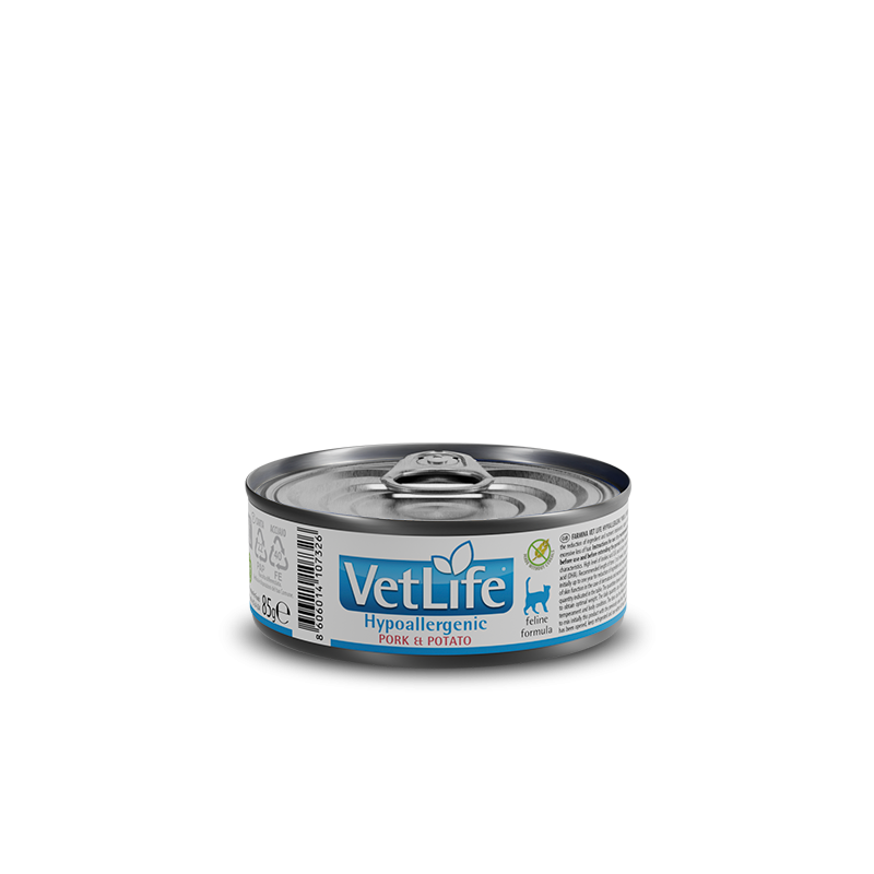 VET LIFE CAT HYPOALLERGENIC MAIALE E PATATE 85 GR