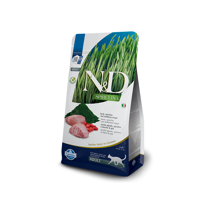 ND CAT SPIRULINA AGNELLO ADULT 1,5 KG