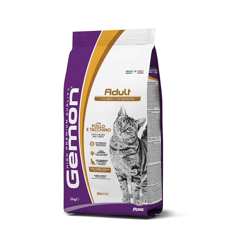 GEMON CAT ADULT POLLO E TACCHINO 2 KG