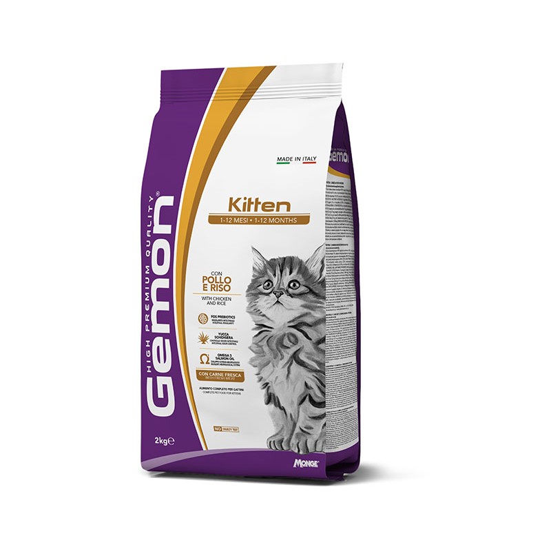 GEMON CAT KITTEN POLLO E RISO 2 KG