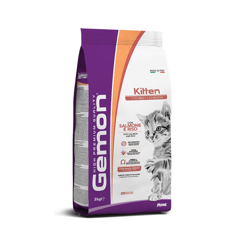 GEMON CAT KITTEN SALMONE E RISO 2 KG