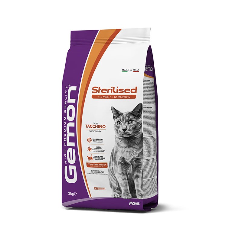 GEMON CAT STERILIZED TACCHINO 2 KG