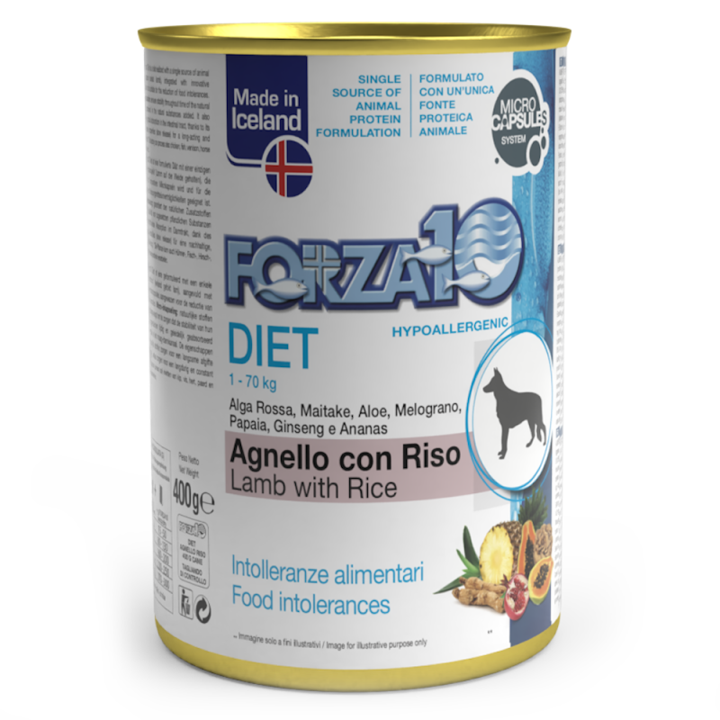 FORZA 10 CANE DIET PATÈ AGNELLO E RISO LATTINA 400 GR