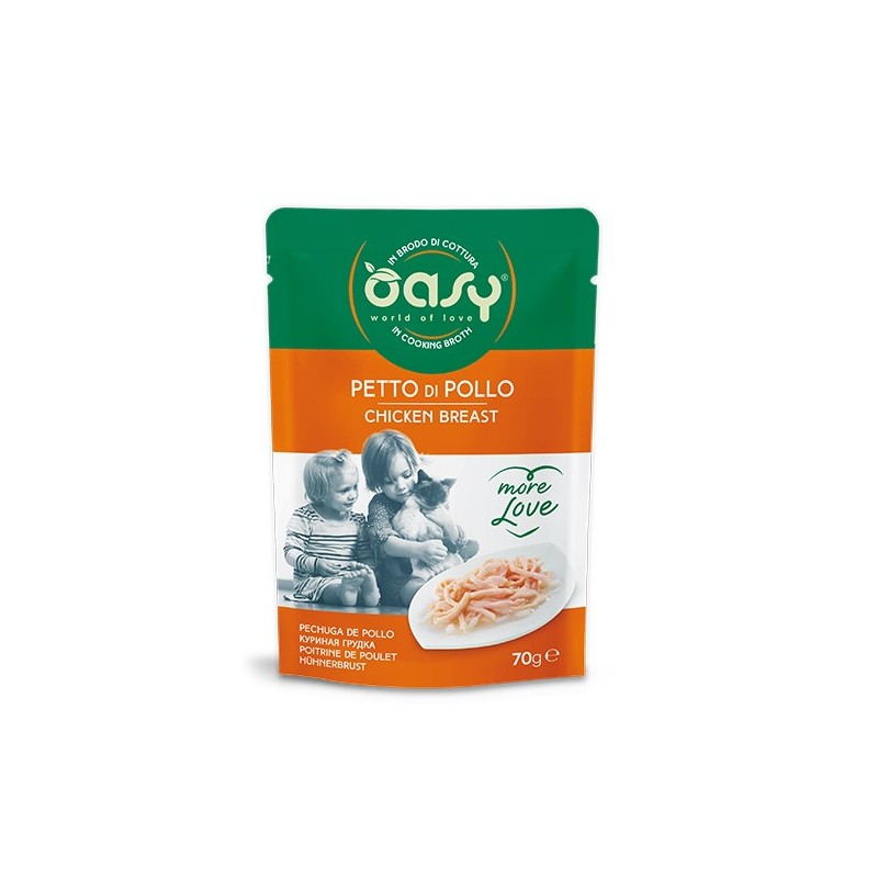 OASY CAT MORE LOVE PETTO DI POLLO BUSTINA 70 GR