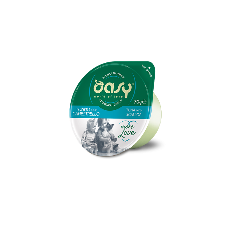 OASY CAT MORE LOVE TONNO E CANESTRELLO CUP 70 GR