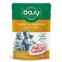 OASY CAT MORE LOVE TONNO E GRANCHIO BUSTINA 70 GR