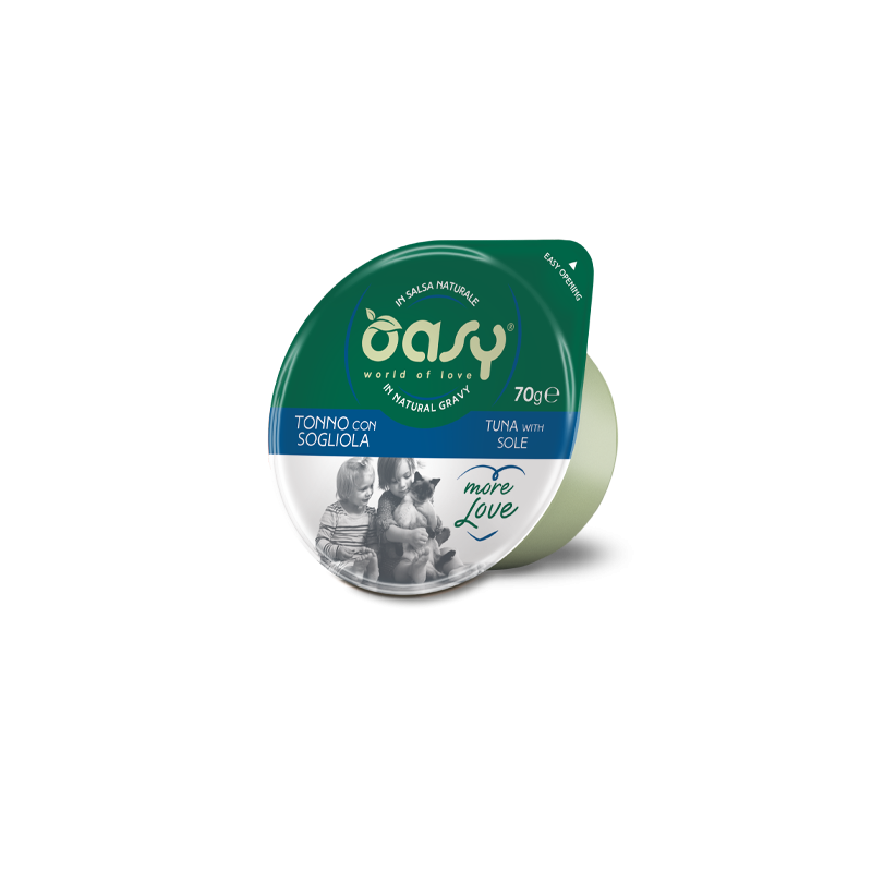 OASY CAT MORE LOVE TONNO E SOGLIOLA CUP 70 GR