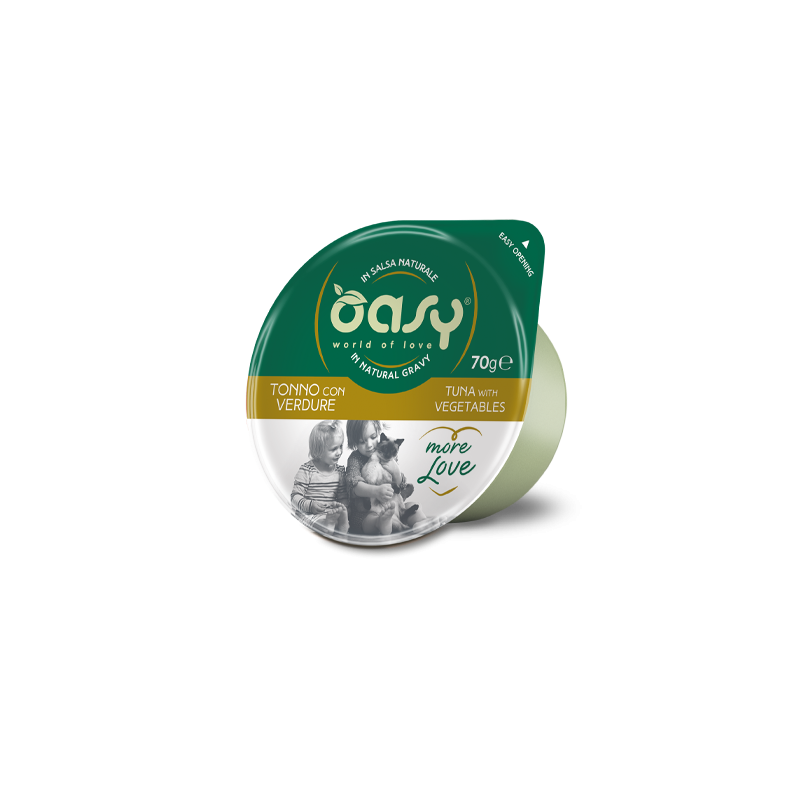 OASY CAT MORE LOVE TONNO E VERDURE CUP 70 GR