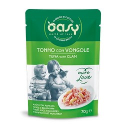 OASY CAT MORE LOVE TONNO E VONGOLE BUSTINA 70 GR