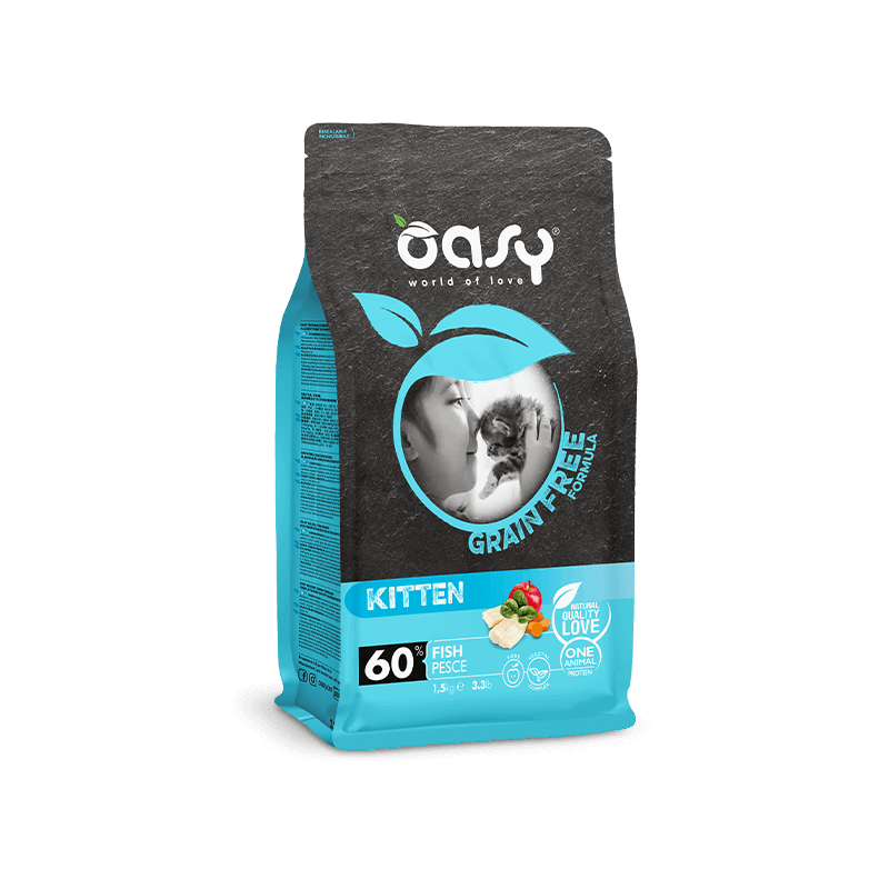 OASY CAT GRAIN FREE KITTEN PESCE 7,5 KG