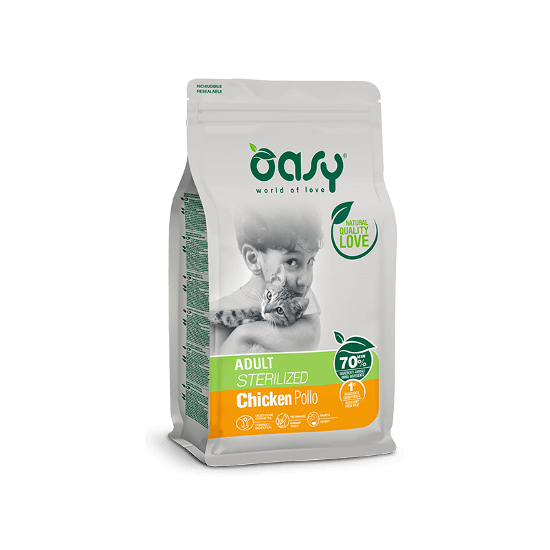 OASY CAT STERILIZED POLLO 7,5 KG