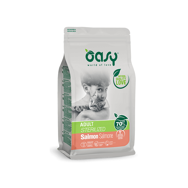 OASY CAT STERILIZED SALMONE 7,5 KG