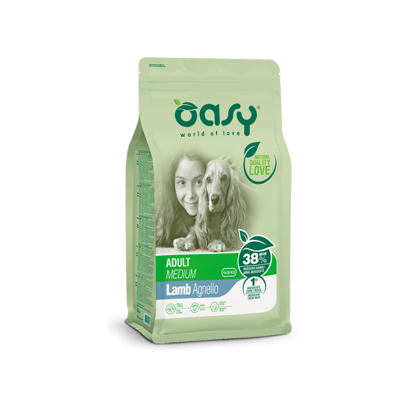 OASY DOG ADULT MEDIUM AGNELLO 12 KG