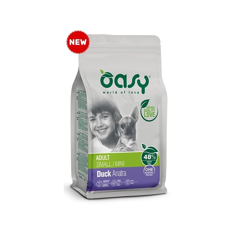 OASY DOG ONE ADULT SMALL MINI ANATRA 2,5 KG