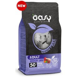 OASY DOG GRAIN FREE ADULT MEDIUM LARGE ANATRA 12 KG