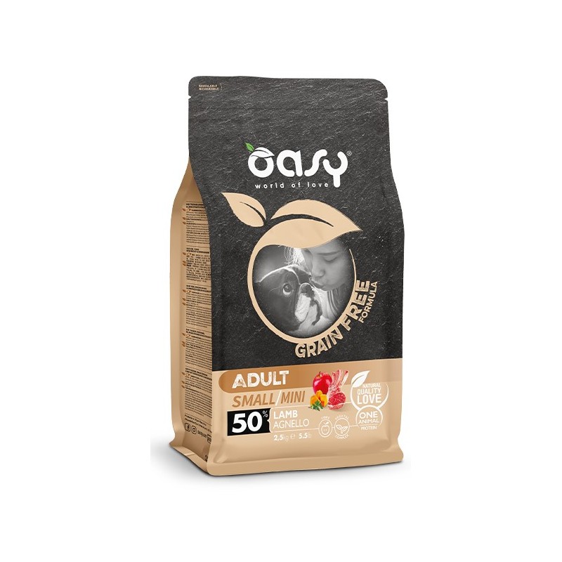 OASY DOG GRAIN FREE ADULT SMALL MINI AGNELLO 2,5 KG