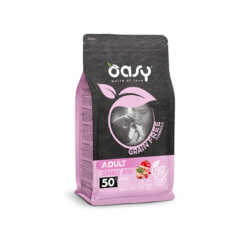 OASY DOG GRAIN FREE ADULT SMALL MINI MAIALE 2,5 KG