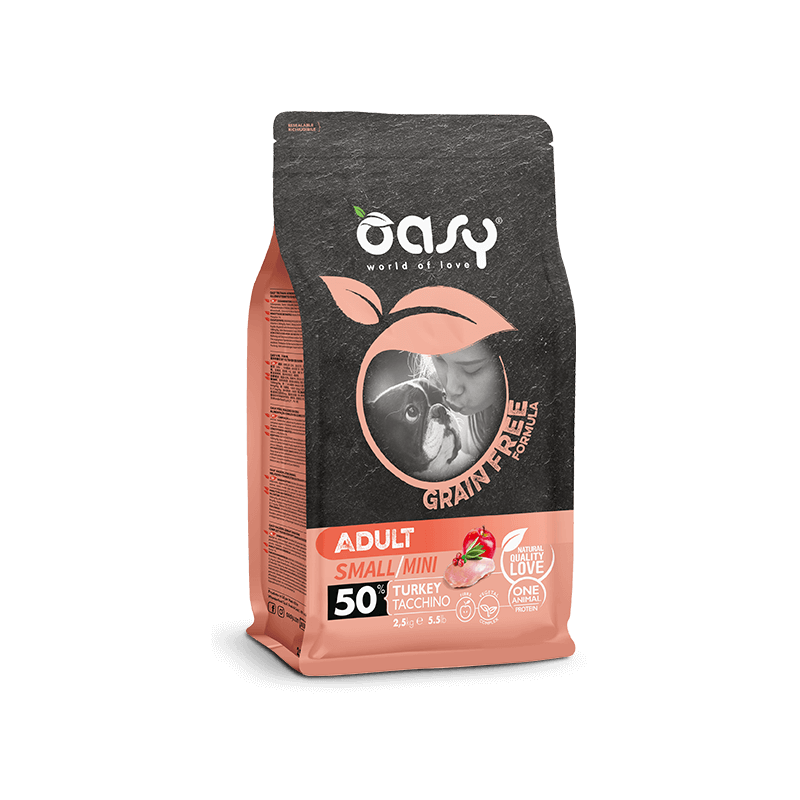 OASY DOG GRAIN FREE ADULT SMALL MINI TACCHINO 2,5 KG