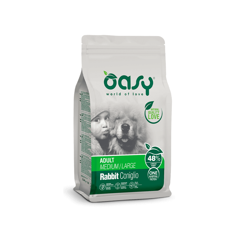 OASY DOG ONE ADULT CONIGLIO 12 KG