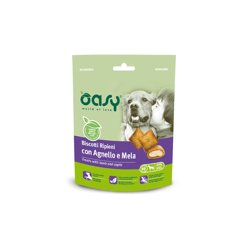 OASY SNACK BISCOTTI AGNELLO E MELA 80 GR