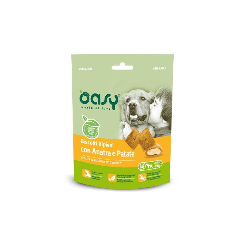 OASY SNACK BISCOTTI ANATRA E PATATE 80 GR