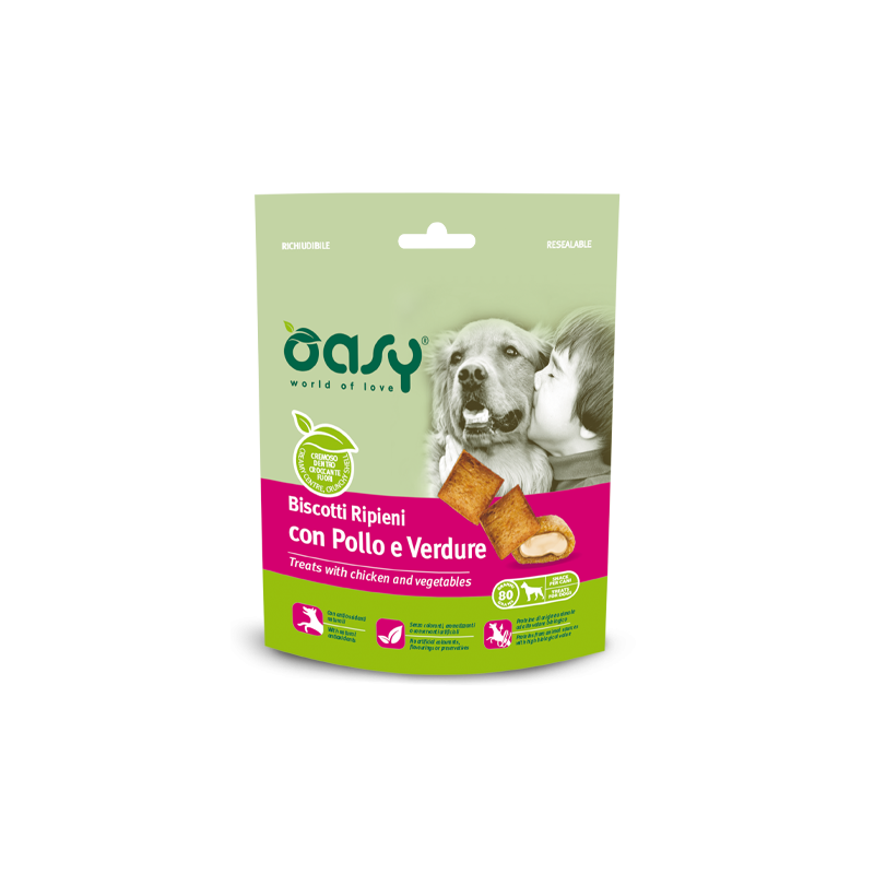 OASY SNACK BISCOTTI POLLO E VERDURE 80 GR