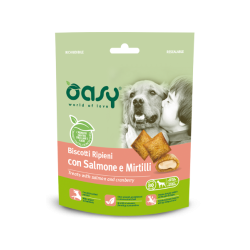 OASY SNACK BISCOTTI SALMONE E MIRTILLI 80 GR