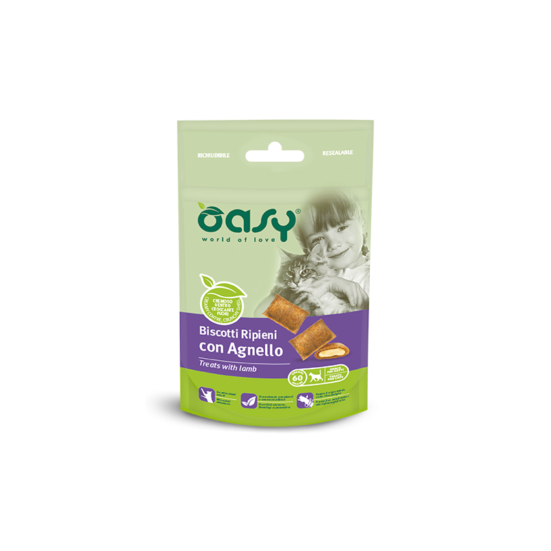 OASY SNACK CAT BISCOTTI AGNELLO 60 GR