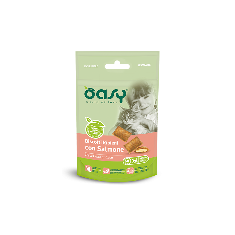 OASY SNACK CAT BISCOTTI SALMONE 60 GR