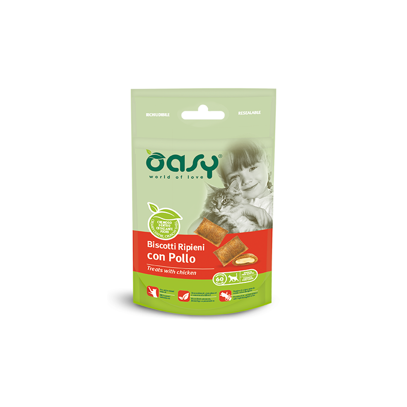 OASY SNACK CAT BISCOTTI POLLO 60 GR