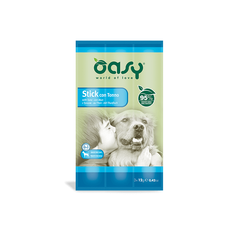 OASY SNACK DOG STICK TONNO 3 X 12 GR