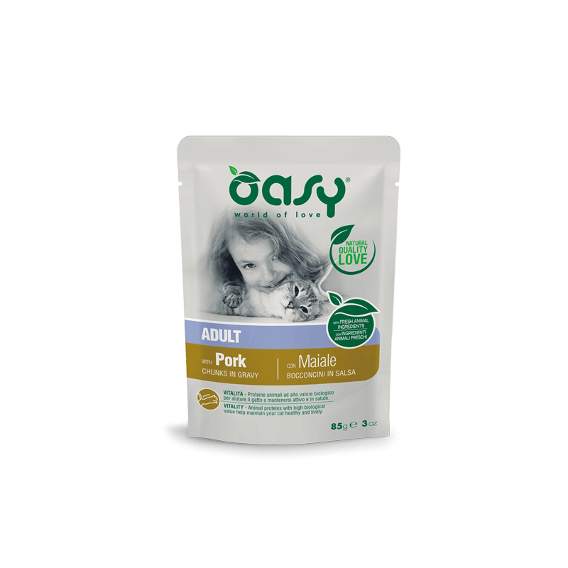 OASY CAT BOCCONCINI MAIALE BUSTINA 85 GR