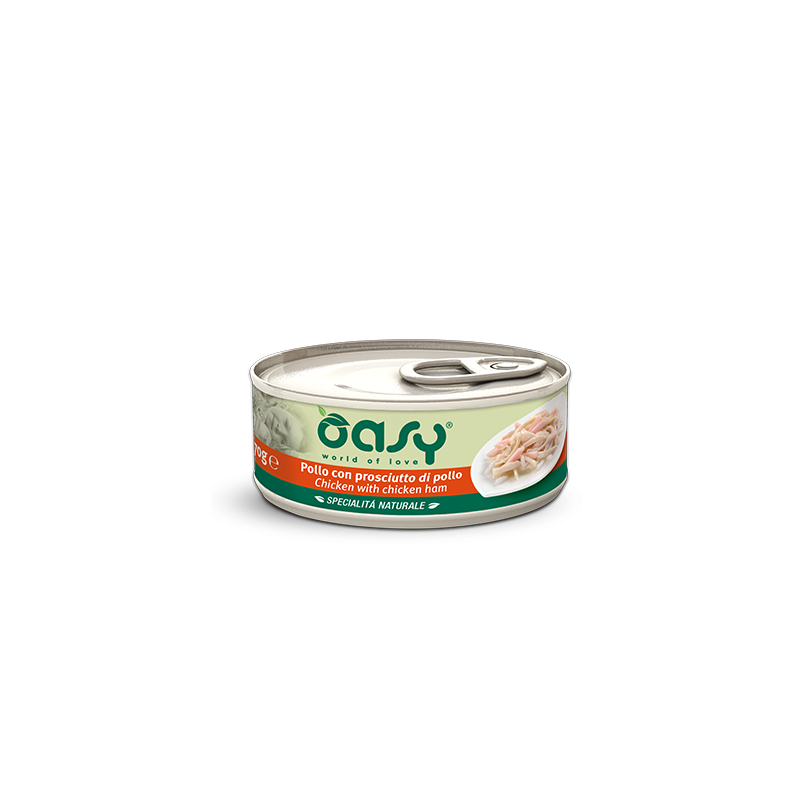 OASY CAT POLLO E PROSCIUTTO LATTINA 150 GR