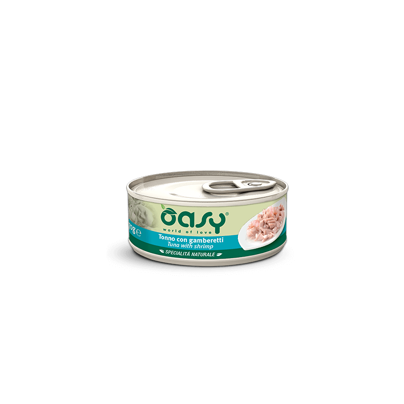 OASY CAT TONNO E GAMBERETTI LATTINA 150 GR