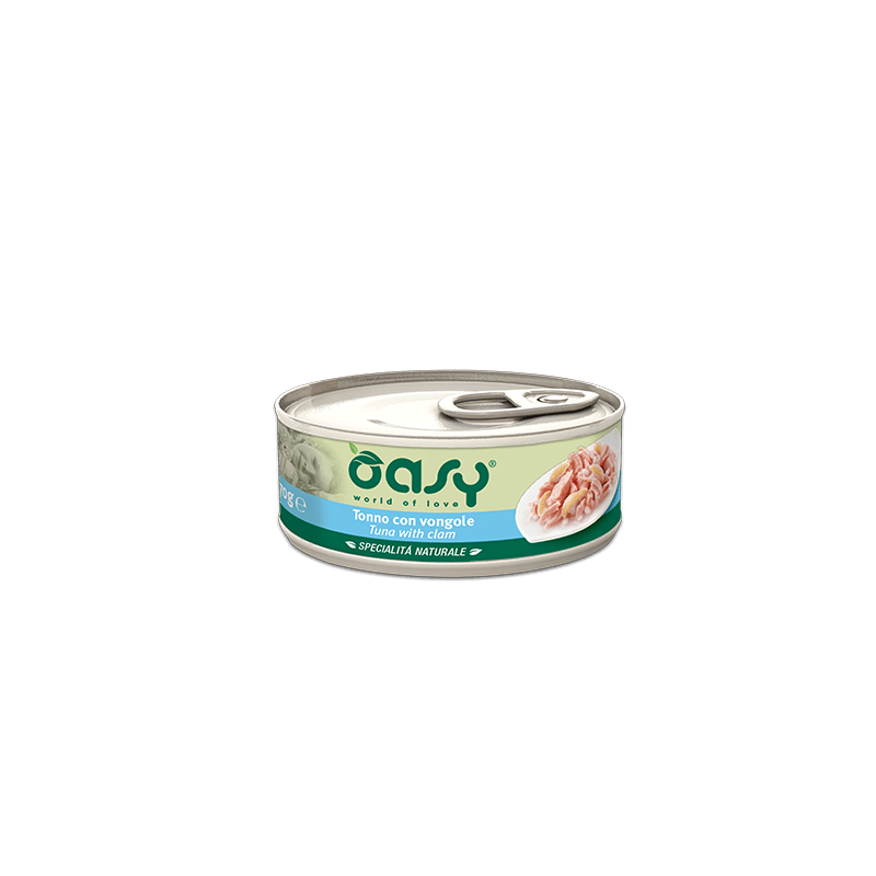 OASY CAT TONNO E VONGOLE LATTINA 150 GR