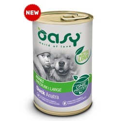 OASY DOG ONE ADULT MEDIUM LARGE ANATRA LATTINA 400 GR