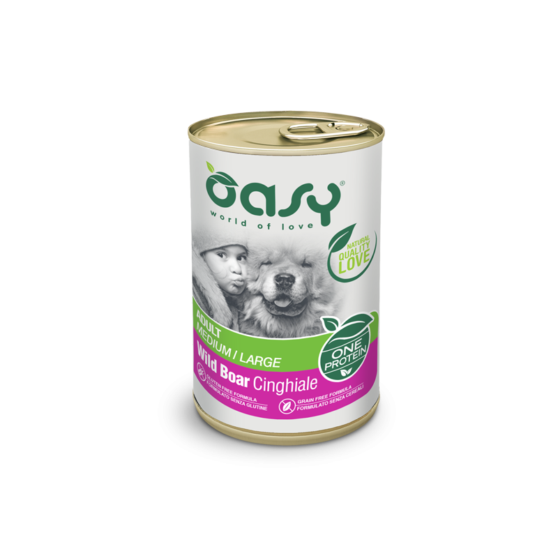 OASY DOG ONE CINGHIALE  LATTINA 400 GR