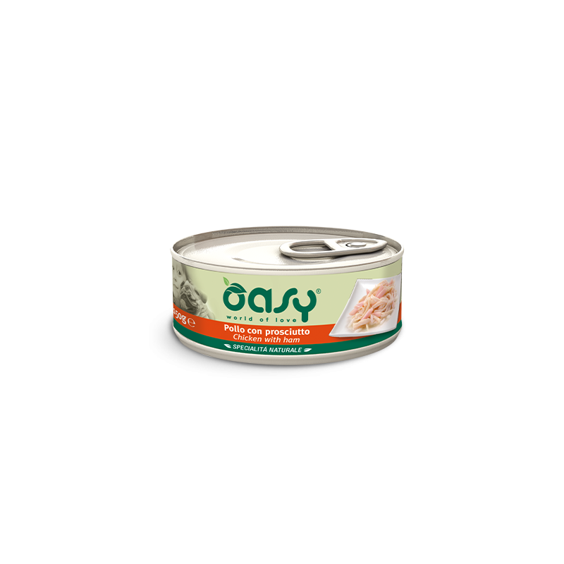 OASY DOG POLLO E PROSCIUTTO LATTINA 150 GR