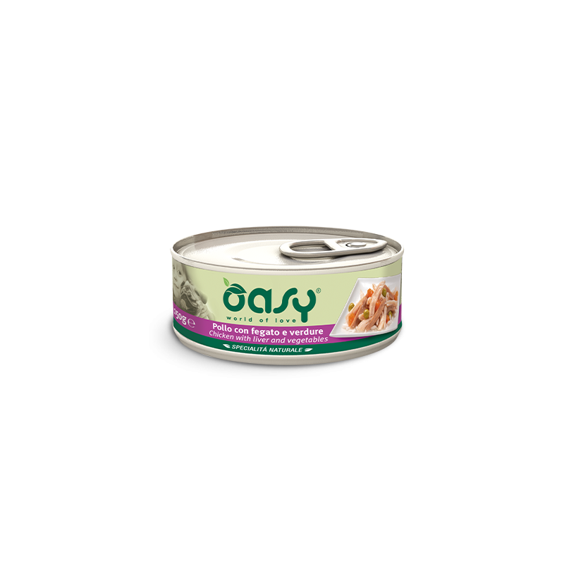 OASY DOG POLLO FEGATO E VERDURE LATTINA 150 GR