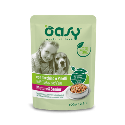 OASY DOG STRACCETTI MATURE & SENIOR TACCHINO BUSTINA 100 GR